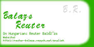 balazs reuter business card
